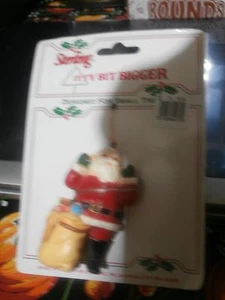 Vintage Sterling Itty Bit più grande mini Babbo Natale giocattoli decorazione natalizia per piccoli alberi - Foto 1 di 5