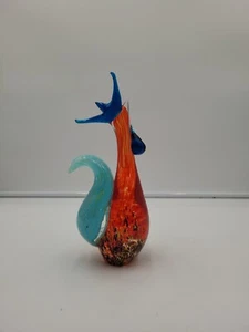 Fifth Avenue Crystal LTD Art Glass Rooster Chicken Hen Country 9 1/2" - Picture 1 of 6