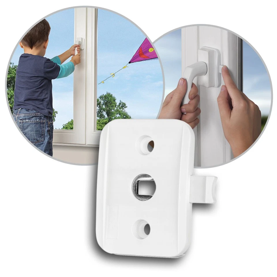 Seguro de ventana Reer y seguro de puerta de balcón WinLock fusible para niños blanco