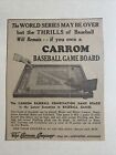 Carrom Baseball Game Board Ludington Michigan 1937 Sporting News Baseball 4X6 Annonce