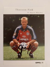 THORSTEN FINK - SIGNED Bayern Munich Germany Promo OPEL Photo Card Munchen