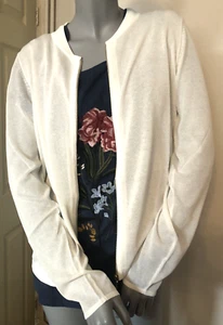 NEU! FIND Clothing - weiße Damen Reißverschluss Cardigan / Pullover Gr. 2xl - Bild 1 von 13