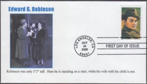 USA # 3446.4 FDC EDWARD G ROBINSON, HOLLYWOOD ACTOR, BORN EMANUEL GOLDENBERG - Picture 1 of 1