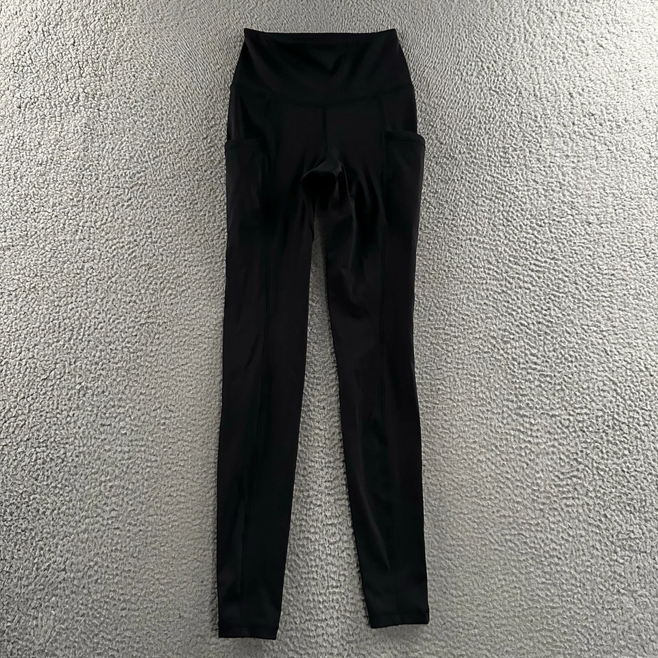 Leggings para mujer Banana Republic negros XXS tiro alto bolsillos recortados mezcla de nailon Foto 1 de 4