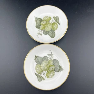 Pair Of The Worcester Hop Mathon 1965 Royal Worcester Fine Bone China 4.5" Bowl - Picture 1 of 9
