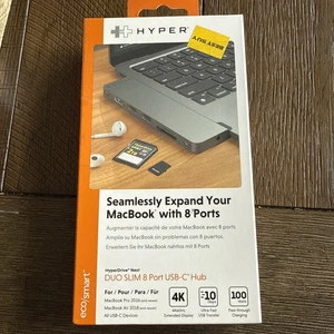 Hyper HyperDrive Next 8 Port USB-C Hub 4K HDMI, USB4/Thunderbol 4 Macbook pro ai - Afbeelding 1 van 3