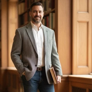 HARRIS TWEED Blazer Herren 44R Fischgrät schottisch handgewebt Wolle Sport Mantel - Bild 1 von 14