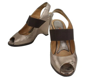 Marni Banded Slingback Wedge Pumps 26811001 - Picture 1 of 6