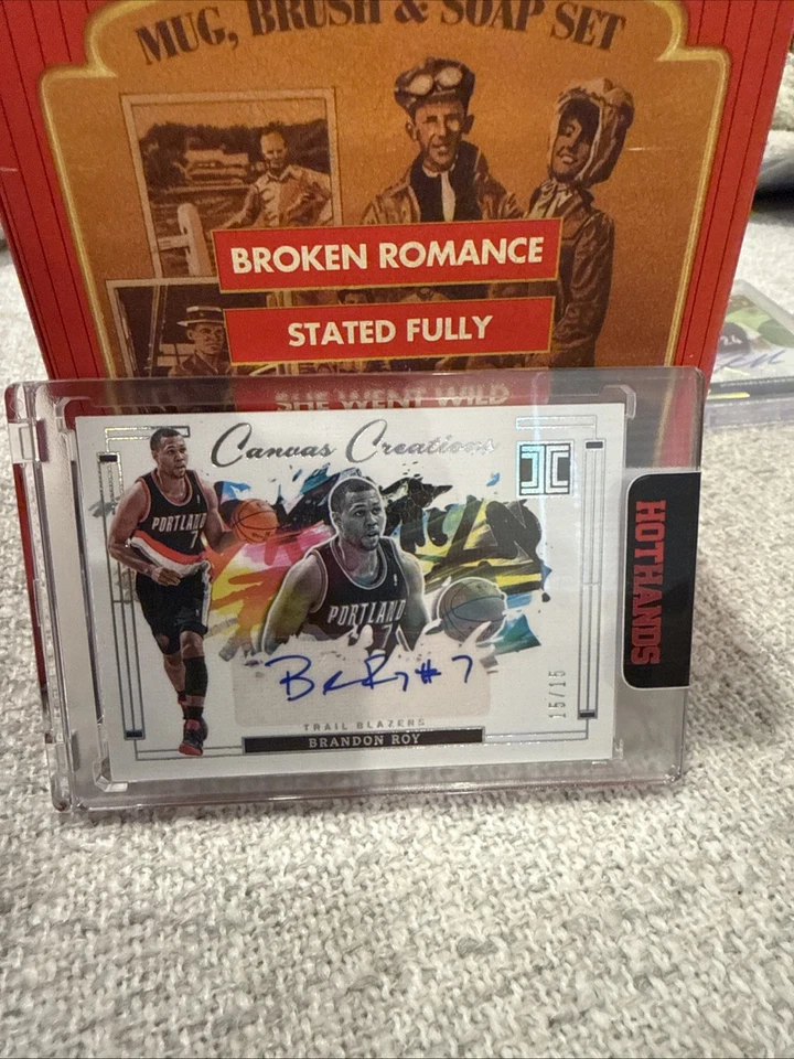 2023-24 Panini Impecable Brandon Roy Canvas Creations Rojo Automático 5/8 SSP Foto 1 de 2