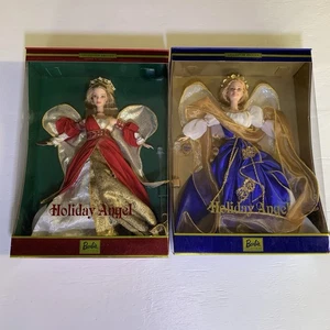 De colección Barbie Lote 2 2000 2001 HOLIDAY ANGEL EDICIÓN COLECCIONISTA CONJUNTO COLECCIÓN - Imagen 1 de 17