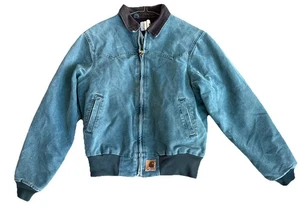 Carhartt Santa Fe J14 HTG Duck Jacket Men’s SZ M Quilted Lining Hunter Green - Picture 1 of 10