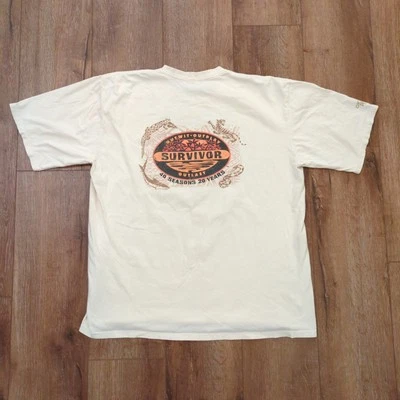 VTG Crazy Shirts Survivor Promo Adult XL Shirt Hawaii Island Ocean Surf Skate - Image 1 of 4