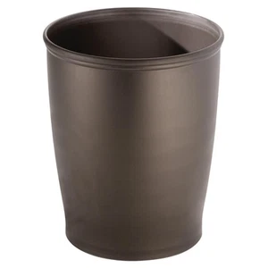 iDesign Round Plastic Waste Basket, The Kent Collection – 8.35” x Bronze  - Picture 1 of 5