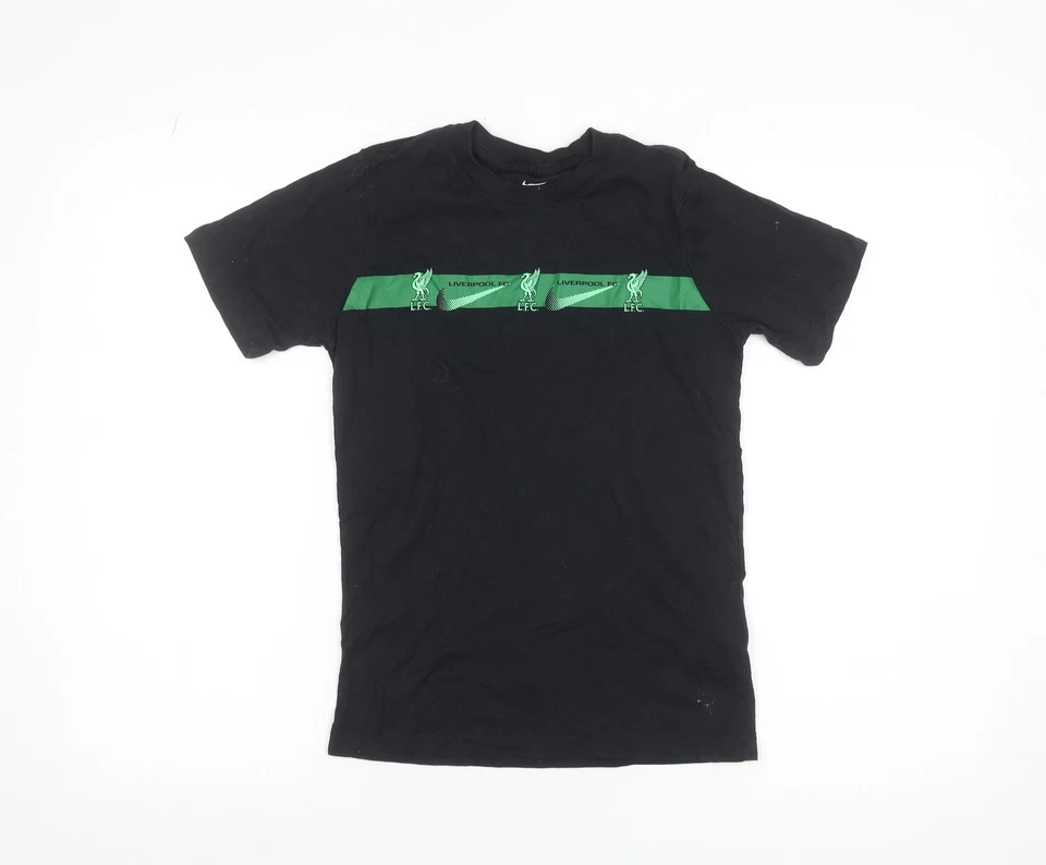 Nike Boys Black Liverpool FC Short Sleeve T-Shirt Size M 137-147cm - Image 1 of 4