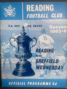 Reading v Sheffield Wednesday(FA Cup 3rd Round 65/6) 22/1/66 TC - Picture 1 of 3