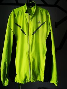adidas yellow running jacket XL