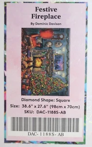 KIT DE CLUB DE ARTE DE DIAMANTE CHIMENEA FESTIVA DE DOMINIC DAVISON PINTURA DAC ¡NUEVO! - Imagen 1 de 5