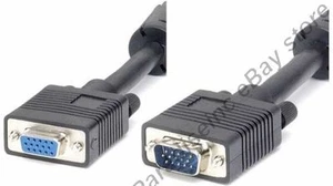 Lot10 15 Fuß SVGA/VGA Stecker-Buchse Verlängerung Monitor/Video/LCD Kabel/Kabel {4xShield - Bild 1 von 1