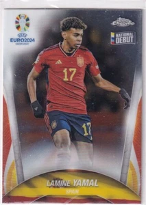 Topps 2024 Cromo Euro UEFA N º 17 Lamine Yamal Nacional Debut - Imagen 1 de 2