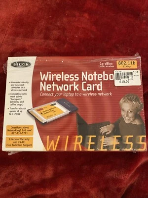 Brand New! Belkin Wireless Notebook Network Card 802.11b - Image 1 of 4