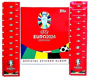 Topps UEFA EURO 2024 - 20 bolsas edición suiza pegatinas + álbum vacío Suiza - Imagen 1 de 5