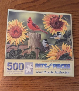 Bits And Pieces 500 pc Sunflower And Songbirds by William Vanderdasson Perfect! - Picture 1 of 1
