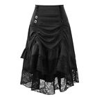 Punk Rave Victorian VTG Ruffle Bustle Skirt Women Lace SteamPunk Gothic Dress