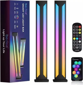 Bedee Smart LED Light Bar RGB App & Remote Control 16 Million Colours- 2 Pack - Picture 1 of 9