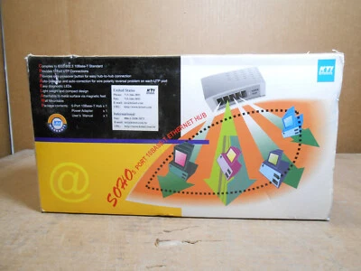 SOHO 5-PORT 10 BASE-T ETHERNET HUB - Image 1 of 3