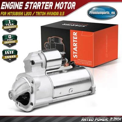 Starter Motor for Mitsubishi L200 / Triton L400 Hyundai Galloper 2.5 1810A053 - Image 1 of 4