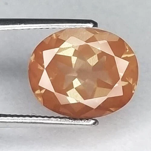 SPARKLING !!! 3.50 CTS. NATURAL OVAL 9X11 MM SHAPE CONGO MOLDEN RED ANDESINE GEM - Image 1 of 4
