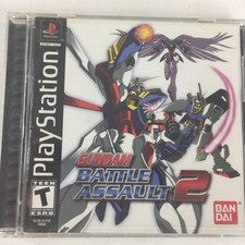 Gundam Battle Assault 2 Bandai Sony Playstation 1 PS1 Black Label Complete