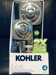 KOHLER R25629-G-BN Maxton Brushed Nickel 3-Spray Dual Shower Head - Picture 1 of 5