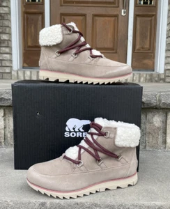 SOREL HARLOW LACE COZY US 7.5 EU 38.5 Women's Outdoor Booties Suede Waterproof - Picture 1 of 11