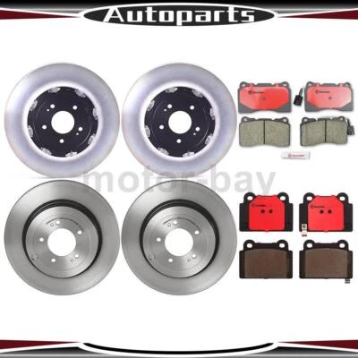 Brake Pads and Rotors Front Rear For Mitsubishi Lancer 2.0L 2011 2010 2008 - Image 1 of 4