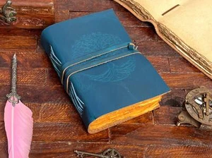 Handmade Tree of Life Leather Blank Spell Journal Writing Diary For Unisex Adult - Picture 1 of 8