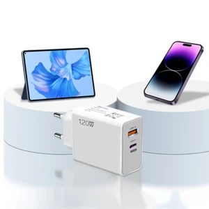 120W GaN USB Type-C Charger PD Quick Charge 3.0 Fast Charging Adapter - Afbeelding 1 van 14