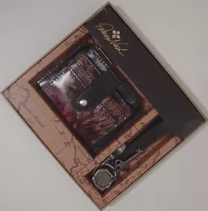 Patricia Nash Cassis Multi-Color Leather ID Card/ Coin Holder Wallet w/ Keychain - Picture 1 of 15
