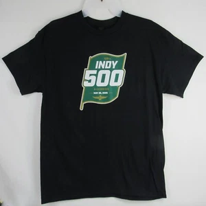 2025 Indy 500 Event Green Flag T-Shirt 109TH Running Black - Picture 1 of 8