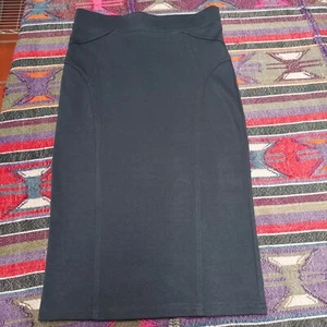 Bar III Women's Medium Rayon Blend Stretch Pull-On Style Pencil Skirt Black USA - Picture 1 of 5