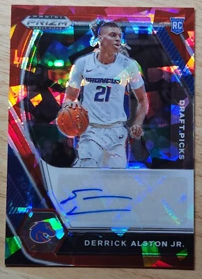 2021 Panini Prizm Draft Picks Prizm Cracked Ice Derrick Alston Jr #DP-DAJ Auto - Image 1 of 2