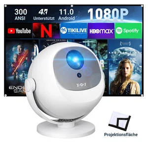 XGODY Gimbal A2 4K Projektor Android Beamer Bluetooth Smart LED WiFi Heimkino - Bild 1 von 15