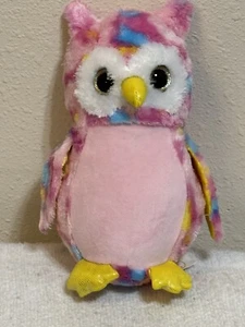 Owl Winked 2017 Pink Confetti Owl Plush 10 Inch Stuffed Toy Eyes Have Scuffs - Picture 1 of 6