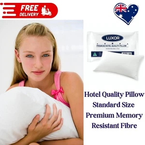 Luxor Australian Made Hotel Quality Pillow Standard Size Four Pack - Picture 1 of 3