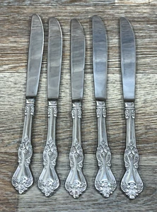 SET BESTEHEND AUS 5 Reed & Barton Heritage MARLBOROUGH Edelstahl SPEISEMESSER MESSER A - Bild 1 von 6