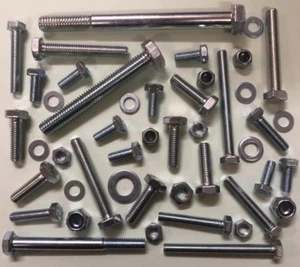 M5, M6, M8, Bright Zinc Plated, Hexagon Set/Bolt Assortment, C/W Nuts & Washers. - Picture 1 of 2