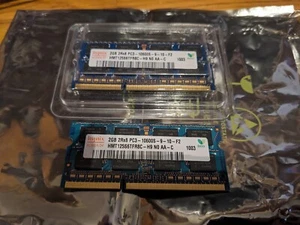 Hynix 4GB (2x2GB) HMT125S6TFR8C-H9 PC3-10600S DDR3 1333MHz SODIMM Laptop Memory - Picture 1 of 2