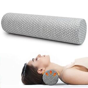 Cervical Neck Roll Foam Pillow Round Neck Support for Sleeping Bolster with