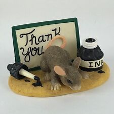 Fitz and Floyd Charming Tails Mouse Figurine Thank You