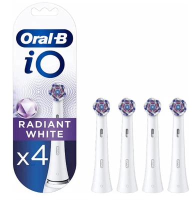 4X Oral-B iO Radiant White Testine Ricambio – 4 Pezzi Originali Sbiancanti - Image 1 of 4